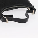 CELINE C Macadam Canvas Hand Bag Black Silver Auth 155645-7
