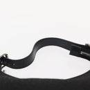 CELINE C Macadam Canvas Hand Bag Black Silver Auth 155645-8