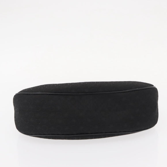 CELINE C Macadam Canvas Hand Bag Black Silver Auth 155645