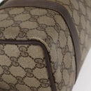 GUCCI GG Supreme Web Sherry Line Boston Bag PVC Beige Gold 40 02 006 Auth 155649-9