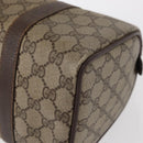 GUCCI GG Supreme Web Sherry Line Boston Bag PVC Beige Gold 40 02 006 Auth 155649-16