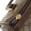 GUCCI GG Supreme Web Sherry Line Boston Bag PVC Beige Gold 40 02 006 Auth 155649-10