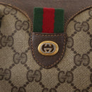 GUCCI GG Supreme Web Sherry Line Boston Bag PVC Beige Gold 40 02 006 Auth 155649-17
