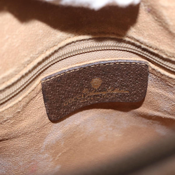 GUCCI GG Supreme Web Sherry Line Boston Bag PVC Beige Gold 40 02 006 Auth 155649