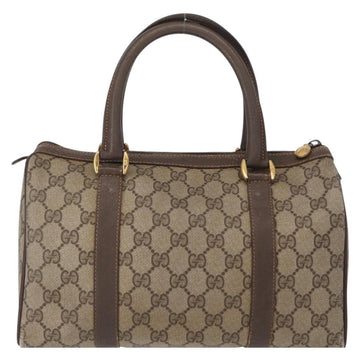 GUCCI GG Supreme Web Sherry Line Boston Bag PVC Beige Gold 40 02 006 Auth 155649 - 0