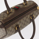 GUCCI GG Supreme Web Sherry Line Boston Bag PVC Beige Gold 40 02 006 Auth 155649-6