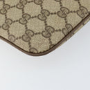 GUCCI GG Supreme Web Sherry Line Bag PVC Beige Gold 904 02 047 Auth 155650-14