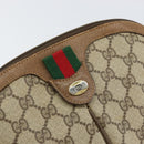 GUCCI GG Supreme Web Sherry Line Bag PVC Beige Gold 904 02 047 Auth 155650-17