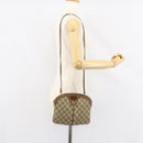 GUCCI GG Supreme Web Sherry Line Bag PVC Beige Gold 904 02 047 Auth 155650-22