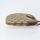 GUCCI GG Supreme Web Sherry Line Bag PVC Beige Gold 904 02 047 Auth 155650-3