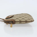 GUCCI GG Supreme Web Sherry Line Bag PVC Beige Gold 904 02 047 Auth 155650-4