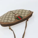 GUCCI GG Supreme Web Sherry Line Bag PVC Beige Gold 904 02 047 Auth 155650-6