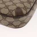GUCCI GG Supreme Web Sherry Line Bag PVC Beige Gold 156 02 066 Auth 155651-10