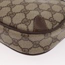 GUCCI GG Supreme Web Sherry Line Bag PVC Beige Gold 156 02 066 Auth 155651-11