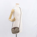 GUCCI GG Supreme Web Sherry Line Bag PVC Beige Gold 156 02 066 Auth 155651-21