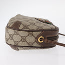 GUCCI GG Supreme Web Sherry Line Bag PVC Beige Gold 156 02 066 Auth 155651-4