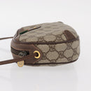 GUCCI GG Supreme Web Sherry Line Bag PVC Beige Gold 156 02 066 Auth 155651-5