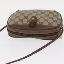 GUCCI GG Supreme Web Sherry Line Bag PVC Beige Gold 156 02 066 Auth 155651-6