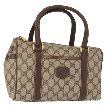 GUCCI GG Supreme Hand Bag PVC Beige Gold 000 101 0093 Auth 155653