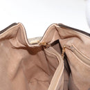 GUCCI GG Supreme Hand Bag PVC Beige Gold 000 101 0093 Auth 155653-19