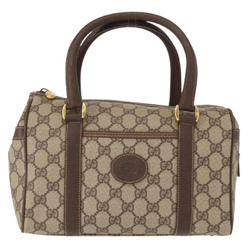 GUCCI GG Supreme Hand Bag PVC Beige Gold 000 101 0093 Auth 155653 - 0