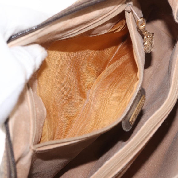 GUCCI GG Supreme Hand Bag PVC Beige Gold 000 101 0093 Auth 155653