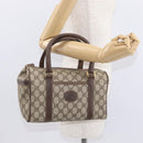 GUCCI GG Supreme Hand Bag PVC Beige Gold 000 101 0093 Auth 155653-23