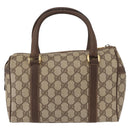 GUCCI GG Supreme Hand Bag PVC Beige Gold 000 101 0093 Auth 155653-3