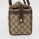 GUCCI GG Supreme Hand Bag PVC Beige Gold 000 101 0093 Auth 155653-4