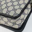 GUCCI GG Supreme Sherry Line Hand Bag PVC Navy Red 41 02 079 Auth 155654-10