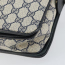 GUCCI GG Supreme Sherry Line Hand Bag PVC Navy Red 41 02 079 Auth 155654-12