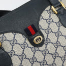 GUCCI GG Supreme Sherry Line Hand Bag PVC Navy Red 41 02 079 Auth 155654-14