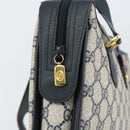 GUCCI GG Supreme Sherry Line Hand Bag PVC Navy Red 41 02 079 Auth 155654-16