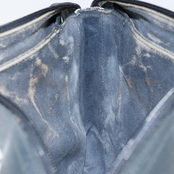 GUCCI GG Supreme Sherry Line Hand Bag PVC Navy Red 41 02 079 Auth 155654