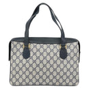 GUCCI GG Supreme Sherry Line Hand Bag PVC Navy Red 41 02 079 Auth 155654-3