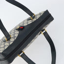 GUCCI GG Supreme Sherry Line Hand Bag PVC Navy Red 41 02 079 Auth 155654-6