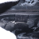 GUCCI GG Canvas Hand Bag Black Silver 000 0851 3754 Auth 155656-19