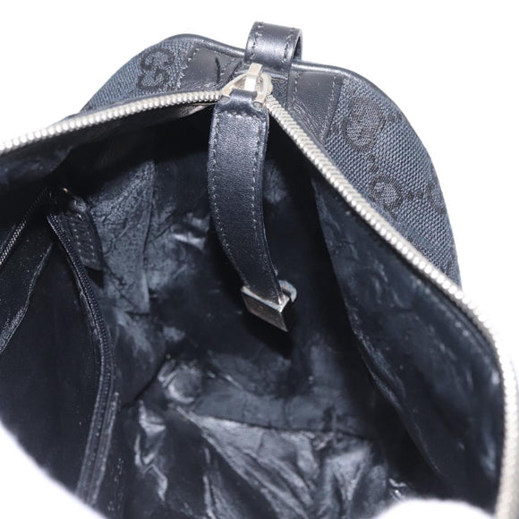 GUCCI GG Canvas Hand Bag Black Silver 000 0851 3754 Auth 155656