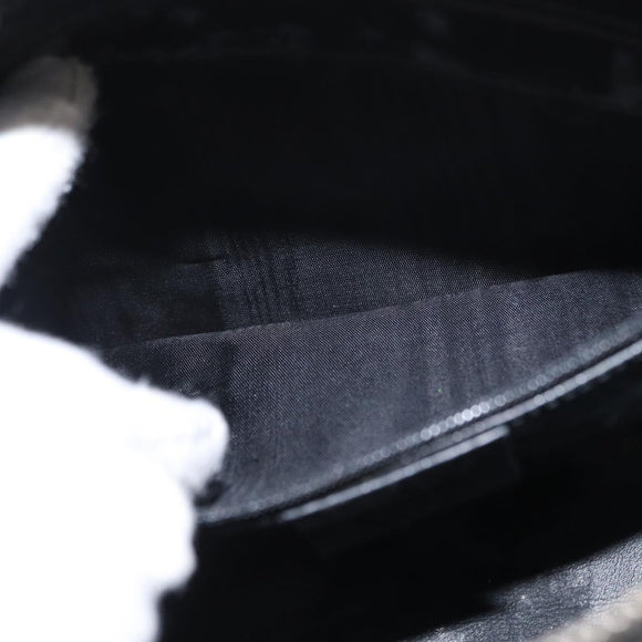GUCCI GG Canvas Hand Bag Black Silver 000 0851 3754 Auth 155656
