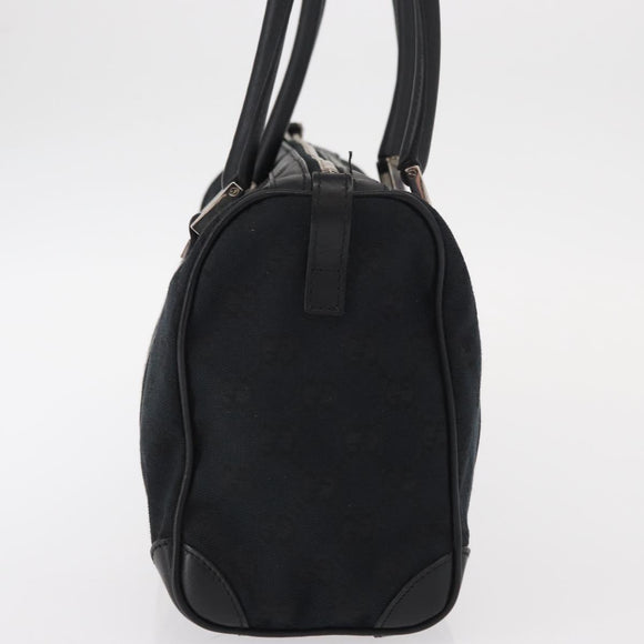 GUCCI GG Canvas Hand Bag Black Silver 000 0851 3754 Auth 155656
