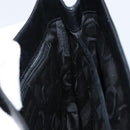 Salvatore Ferragamo Gancini Hand Bag Leather Black Gold Auth 155657-18