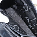 Salvatore Ferragamo Gancini Hand Bag Leather Black Gold Auth 155657-22