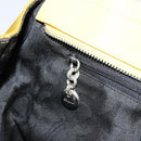 Salvatore Ferragamo Vala Chain Tote Bag Canvas Geel Zilver Auth 155658-19