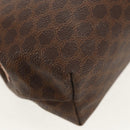 CELINE Macadam Canvas Pouch PVC Leather Brown Gold Auth 155659V-15