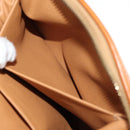 CELINE Macadam Canvas Pouch PVC Leather Brown Gold Auth 155659V-21