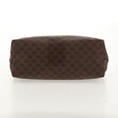 CELINE Macadam Canvas Pouch PVC Leather Brown Gold Auth 155659V-6