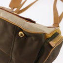 PRADA Hand Bag Canvas Beige Gold Auth 155660-13