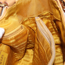 PRADA Hand Bag Canvas Beige Gold Auth 155660-18