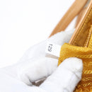 PRADA Hand Bag Canvas Beige Gold Auth 155660-24