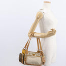 PRADA Hand Bag Canvas Beige Gold Auth 155660-25